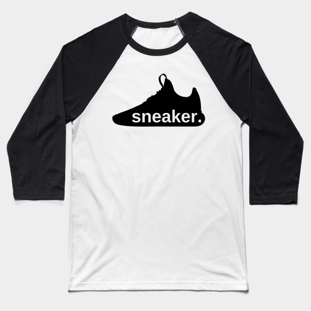 Black 'n White Sneaker Baseball T-Shirt by evergreen_brand